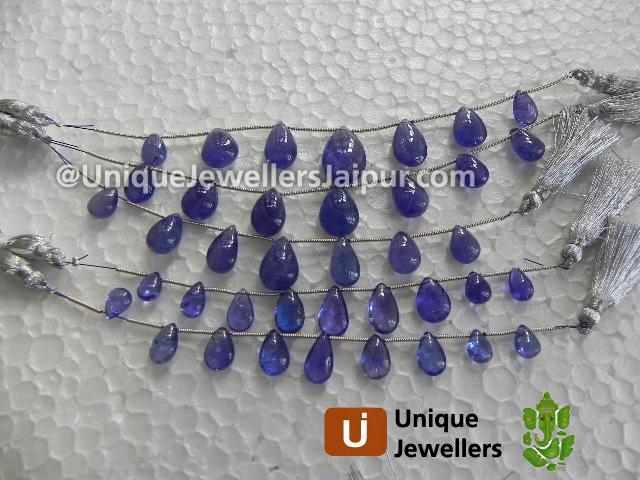 Tanzanite Smooth Pear Beads